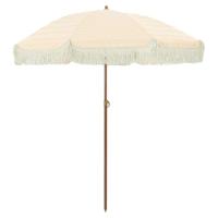 Parasol Geel en Wit 160 x 195 cm Staal