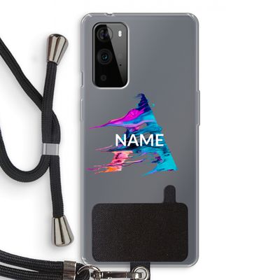 Abstract Spectrum: OnePlus 9 Pro Transparant Hoesje met koord