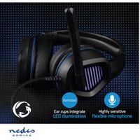 Gaming Headset | Over-Ear | Surround | USB Type-A | Opvouwbare Microfoon | 2.10 m | LED