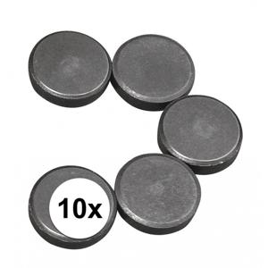 Rayher hobby en knutselen magneten - 10x stuks - formaat D20 x H5 mm - metaal - rond