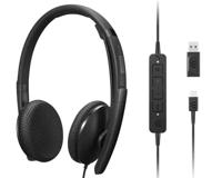 Lenovo 4XD1M45626 On Ear headset Kabel Zwart Ruisonderdrukking (microfoon) - thumbnail