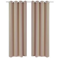 VidaXL Gordijnen met metalen ringen 135 x 245 cm 2 stuks (creme)