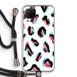 Cheetah color: Huawei P40 Lite Transparant Hoesje met koord