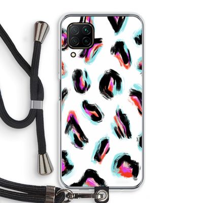 Cheetah color: Huawei P40 Lite Transparant Hoesje met koord
