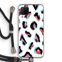 Cheetah color: Huawei P40 Lite Transparant Hoesje met koord