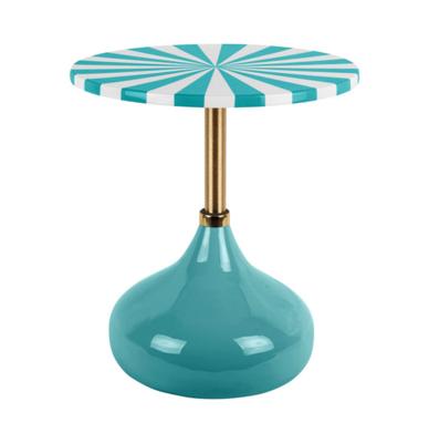 Bijzettafel Candy Swirl - Turquoise Blauw