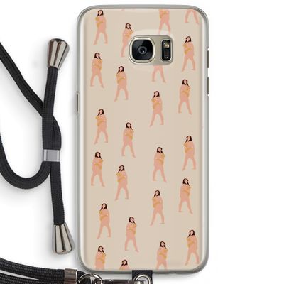You're so golden: Samsung Galaxy S7 Edge Transparant Hoesje met koord