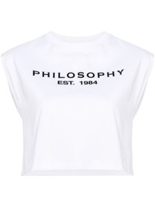 Philosophy Di Lorenzo Serafini t-shirt sans manches à logo imprimé - Blanc