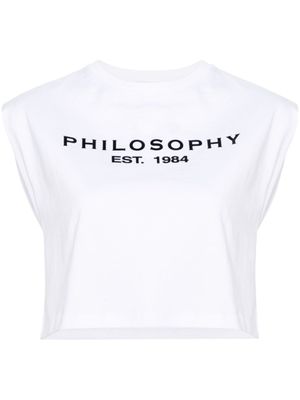 Philosophy Di Lorenzo Serafini t-shirt sans manches à logo imprimé - Blanc