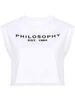 Philosophy Di Lorenzo Serafini t-shirt sans manches à logo imprimé - Blanc