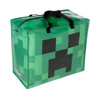 Dekentas/wastas met rits - Minecraft - groen - 55 x 28 x 48 cm - speelgoed opbergtas - thumbnail