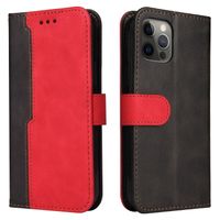 iPhone XS Max hoesje - Bookcase - Koord - Pasjeshouder - Portemonnee - Tweekleurig - Kunstleer - Zwart/Rood