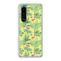 Flamingo party: Sony Xperia 5 III Transparant Hoesje