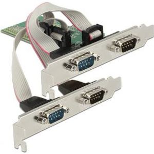 Delock 89557 PCI Express x1-kaart naar 4 x seriële RS-232