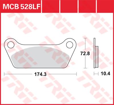 TRW Remblokken, en remschoenen voor de moto, MCB528 Allround organisch