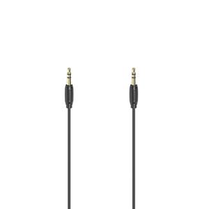 Hama Audiokabel, 3,5mm jack - 3,5mm jack, stereo, verguld, ultradun, 1,5 m Mini jack kabel Zwart