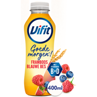 Vifit Goedemorgen! Drinkzuivel Framboos/Blauwe Bes 400 ml bij Jumbo