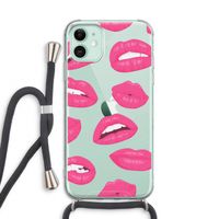 Bite my lip: iPhone 11 Transparant Hoesje met koord