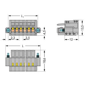 WAGO 2734-116/107-000 Female behuizing-kabel 2734 Totaal aantal polen: 16 Rastermaat: 3.50 mm 25 stuk(s)