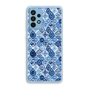 Blauw motief: Samsung Galaxy A52 Transparant Hoesje