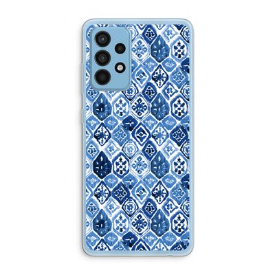 Blauw motief: Samsung Galaxy A52 Transparant Hoesje