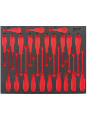 Milwaukee Empty 23 pc Trilobe Screwdriver Foam Insert Lege Foam Inlay schroevendraaier set (23-delig) - 4932493668