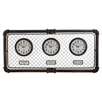 Muurklok Home ESPRIT Donker grijs Polypropyleen Ijzer 93 x 5 x 42 cm