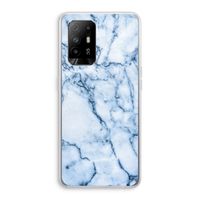 Blauw marmer: Oppo A94 5G Transparant Hoesje
