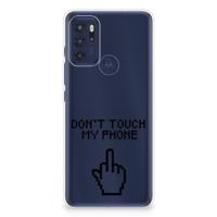 Motorola Moto G60s Silicone-hoesje Finger Don&apos;t Touch My Phone