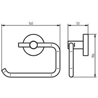 Toiletrolhouder Haceka Kosmos Tec Mat Chroom - thumbnail