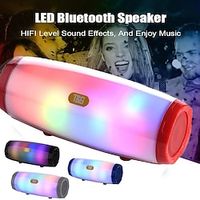 tg165c draadloze luidsprekers poatable bt speakers stereo post glitter led licht ultra bass outdoor soundbar fm radio ondersteuning usb tf-kaart Lightinthebox - thumbnail