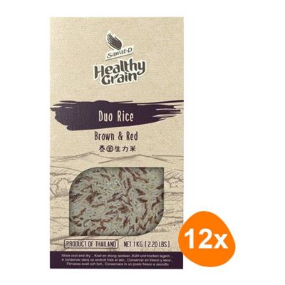 Sawat-D - Duo Rice (Bruine & Rode Rijst) - 12x 1kg