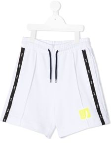 MSGM Kids short à bandes monogrammées - Blanc