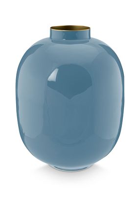 Pip Studio Metalen Vaas Blauw 32cm