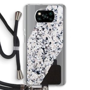 Gespikkelde marmer: Xiaomi Poco X3 Pro Transparant Hoesje met koord