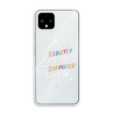 Right Place: Pixel 4 Transparant Hoesje