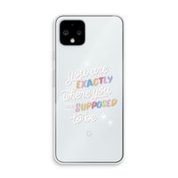 Right Place: Pixel 4 Transparant Hoesje