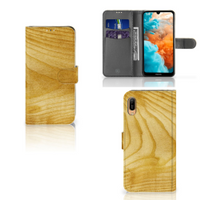 Huawei Y6 (2019) Book Style Case Licht Hout