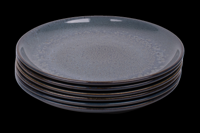 Set van 6 dinerborden - 27 cm - Amadora - blauw met aqua look - Portugees stoneware