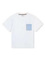 BOSS Kidswear t-shirt à fines rayures - Blanc