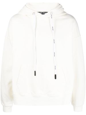 Palm Angels hoodie en coton à détail de logo - Blanc