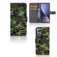 Xiaomi 12 Pro Telefoon Hoesje Army Dark - thumbnail