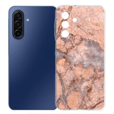 TPU Hoesje Samsung Galaxy A17 - Marmer Oranje Backcover TPU Hoesje Samsung Galaxy A17 - Marmer Oranje Backcover