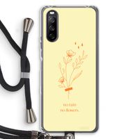 No rain no flowers: Sony Sony Xperia 10 III Transparant Hoesje met koord