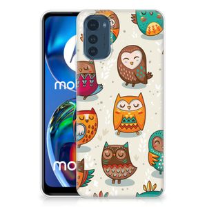 Motorola Moto E32/E32s TPU Hoesje Vrolijke Uilen