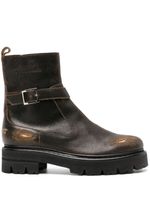 DSQUARED2 bottines en daim à effet usé - Marron