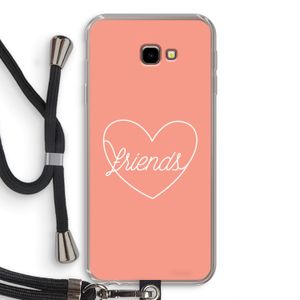 Friends heart: Samsung Galaxy J4 Plus Transparant Hoesje met koord