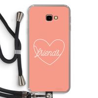 Friends heart: Samsung Galaxy J4 Plus Transparant Hoesje met koord