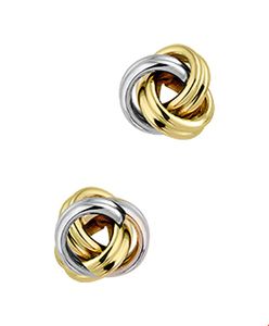 TFT Oorknoppen Knoop Bicolor Goud Glanzend 7.5 mm x 7.5 mm