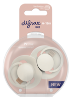 Difrax LOVI Prime Pacifier 6-18 Months - Coconut/Ivory